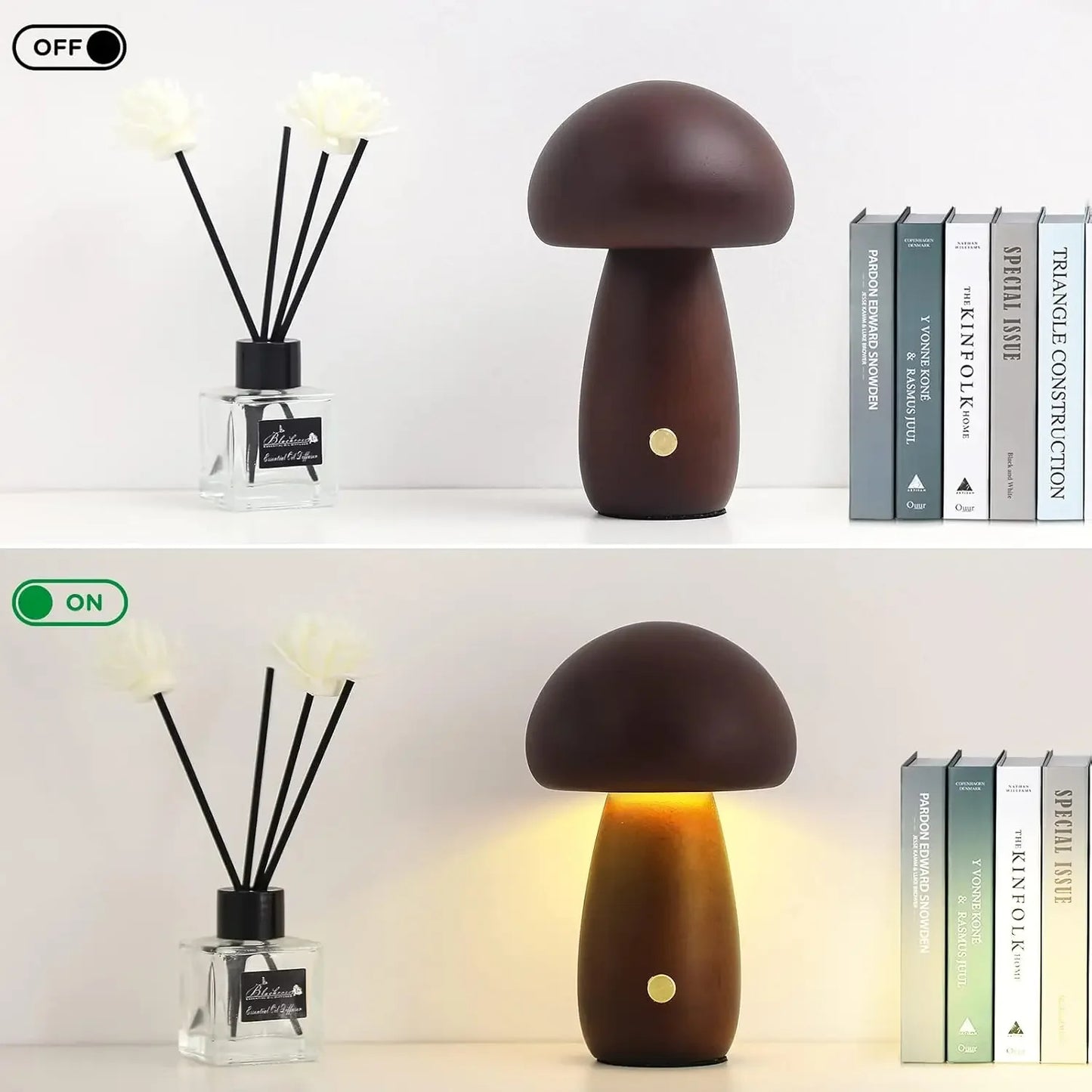 Hohsy 充電式キノコテーブルランプ