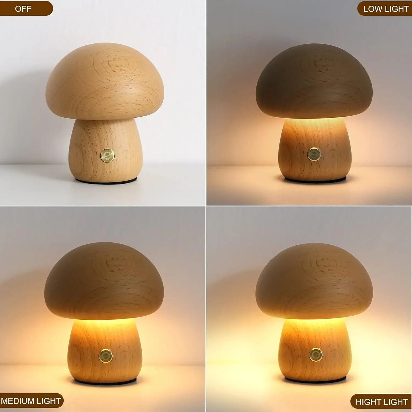 Hohsy 充電式キノコテーブルランプ