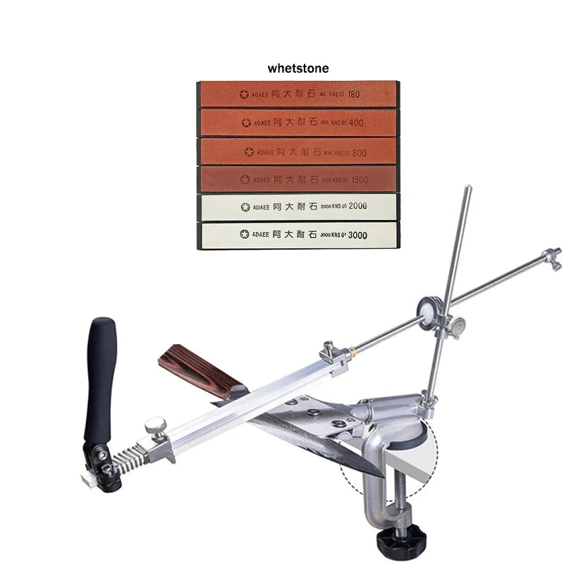 Ruixin Pro-Aluminum Alloy Knife Sharpener System, Fixed Angle Sharpener, Sharpening Stones, Kitchen Tools, Grinding, RX008,