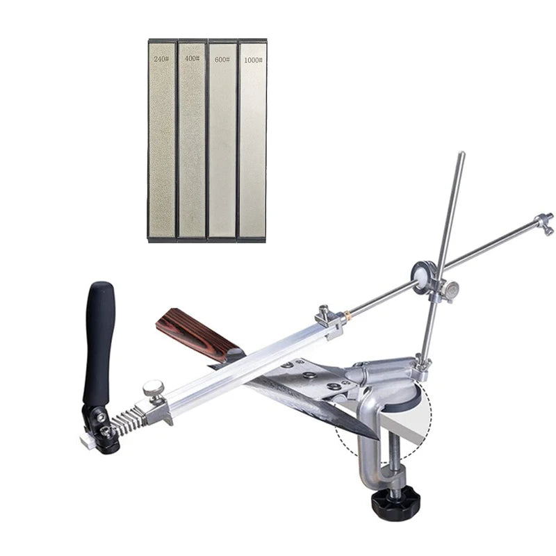 Ruixin Pro-Aluminum Alloy Knife Sharpener System, Fixed Angle Sharpener, Sharpening Stones, Kitchen Tools, Grinding, RX008,