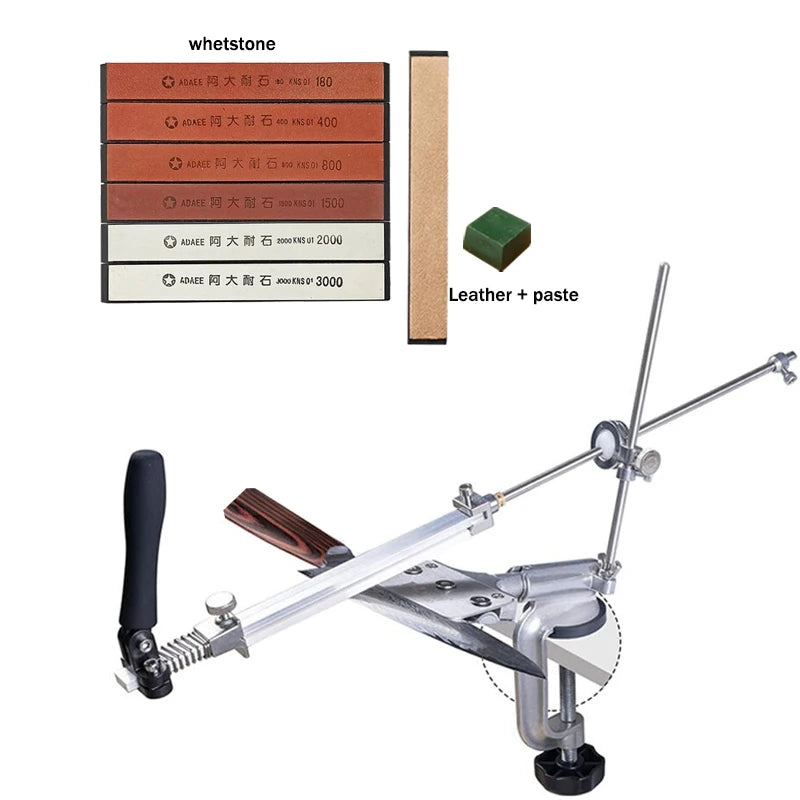 Ruixin Pro-Aluminum Alloy Knife Sharpener System, Fixed Angle Sharpener, Sharpening Stones, Kitchen Tools, Grinding, RX008,